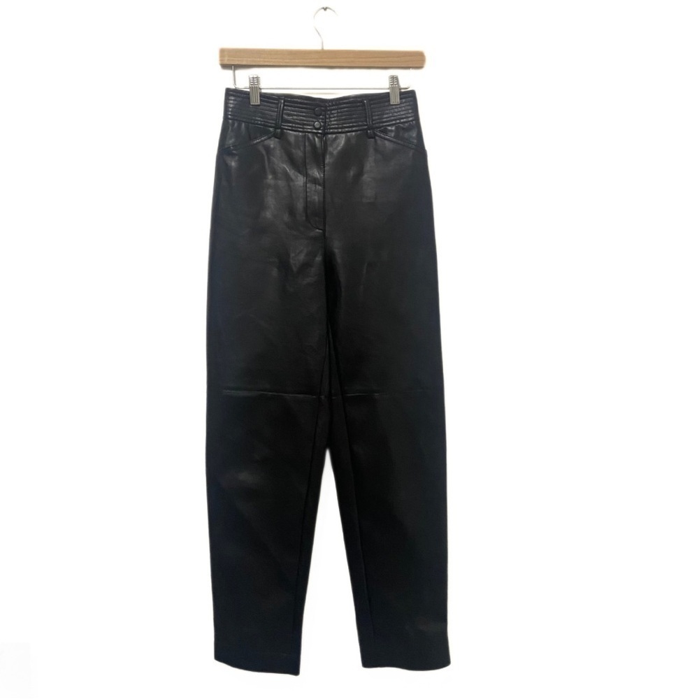 Wilfred | Aritzia Black Vegan/Faux Leather Funk High-Rise Pants Size 4